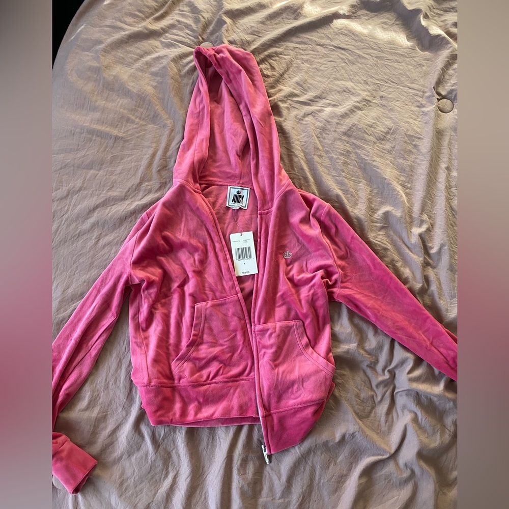 Juicy couture velour hot pink jacket